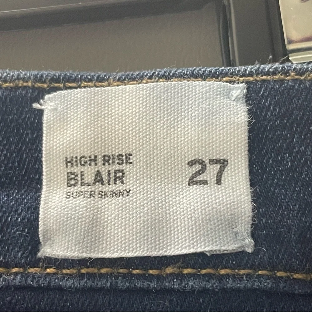 Hudson Jeans Blair High Rise Super Skinny Dark Wash Blue Sz 27